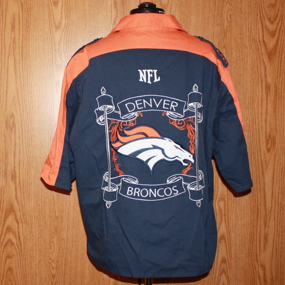 Denver Broncos NFL Embroidered Button Down Shirt - Picture 3 of 10